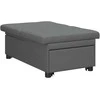 Ištraukiama sofa-lova Tamsiai pilka 194 x 50 x 82 cm audinys