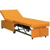 Ištraukiama sofa-lova Tamsiai geltona 194 x 50 x 82 cm audinys