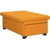 Ištraukiama sofa-lova Tamsiai geltona 194 x 50 x 82 cm audinys