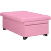 Ištraukiama sofa-lova Rožinė 194 x 50 x 82 cm audinys