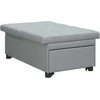 Ištraukiama sofa-lova Šviesiai pilka 194 x 50 x 82 cm audinys