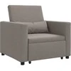 Fotelis Ištraukiamas sofa-lova vienvietis Taupe 90 x 165 x 87 cm