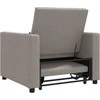 Fotelis Ištraukiamas sofa-lova vienvietis Taupe 90 x 165 x 87 cm