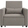 Fotelis Ištraukiamas sofa-lova vienvietis Taupe 90 x 165 x 87 cm