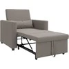 Fotelis Ištraukiamas sofa-lova vienvietis Taupe 90 x 165 x 87 cm