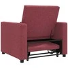 Fotelis Ištraukiamas sofa-lova vienvietis Vyno raudonumo audinys