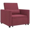 Fotelis Ištraukiamas sofa-lova vienvietis Vyno raudonumo audinys