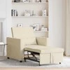 Fotelis Ištraukiamas sofa-lova vienvietis Kreminė 90 x 165 x 87 cm