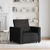Fotelis Ištraukiamas sofa-lova vienvietis Juoda 90 x 165 x 87 cm