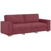 Trivietė sofa, vyno raudonumo, 180 cm, audinys