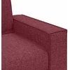 Trivietė sofa, vyno raudonumo, 180 cm, audinys