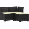 3-vietė sodo sofa su pagalvėlėmis, Rattan išvaizda 3 vietos PP