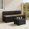 3-vietė sodo sofa su pagalvėlėmis, Rattan išvaizda 3 vietos PP