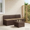 3-vietė sodo sofa su pagalvėlėmis, Rattan išvaizda 3 vietos PP