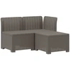 3-vietė sodo sofa su pagalvėlėmis, Rattan išvaizda PP