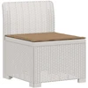 3-vietė sodo sofa su pagalvėlėmis, Rattan išvaizda PP Balta
