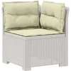 3-vietė sodo sofa su pagalvėlėmis, Rattan išvaizda PP Balta