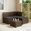 3-vietė sodo sofa su pagalvėlėmis, Rattan išvaizda 3 vietos PP