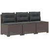 3-vietė sodo sofa su pagalvėlėmis, Rattan išvaizda PP