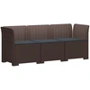 3-vietė sodo sofa su pagalvėlėmis, Rattan išvaizda PP Ruda