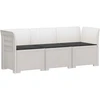 3-vietė sodo sofa su pagalvėlėmis, Rattan išvaizda 3 vietos PP