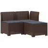 3-vietė sodo sofa su pagalvėlėmis, Rattan išvaizda PP Ruda