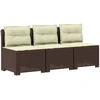 3-vietė sodo sofa su pagalvėlėmis, Rattan išvaizda PP Ruda