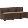 3-vietė sodo sofa su pagalvėlėmis, Rattan išvaizda PP Ruda