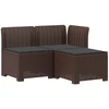 3-vietė sodo sofa su pagalvėlėmis, Rattan išvaizda PP Ruda
