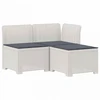 3-vietė sodo sofa su pagalvėlėmis, Rattan išvaizda PP Balta