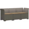 3-vietė sodo sofa su pagalvėlėmis, Rattan išvaizda PP