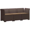 3-vietė sodo sofa su pagalvėlėmis, Rattan išvaizda PP Ruda