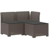 3-vietė sodo sofa su pagalvėlėmis, Rattan išvaizda PP