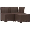 3-vietė sodo sofa su pagalvėlėmis, Rattan išvaizda PP Ruda