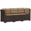 3-vietė sodo sofa su pagalvėlėmis, Rattan išvaizda PP Ruda