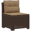 3-vietė sodo sofa su pagalvėlėmis, Rattan išvaizda PP Ruda