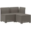 3-vietė sodo sofa su pagalvėlėmis, Rattan išvaizda PP