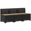 3-vietė sodo sofa su pagalvėlėmis, Rattan išvaizda PP Antracito