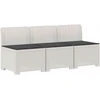 3-vietė sodo sofa su pagalvėlėmis, Rattan išvaizda 3 vietos PP