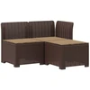 3-vietė sodo sofa su pagalvėlėmis, Rattan išvaizda PP Ruda