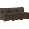 3-vietė sodo sofa su pagalvėlėmis, Rattan išvaizda 3 vietos PP