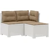 3-vietė sodo sofa su pagalvėlėmis, Rattan išvaizda 3 vietos PP