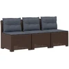 3-vietė sodo sofa su pagalvėlėmis, Rattan išvaizda PP Ruda