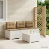3-vietė sodo sofa su pagalvėlėmis, Rattan išvaizda 3 vietos PP