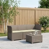 3-vietė sodo sofa su pagalvėlėmis, Rattan išvaizda PP