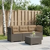 3-vietė sodo sofa su pagalvėlėmis, Rattan išvaizda PP