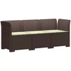 3-vietė sodo sofa su pagalvėlėmis, Rattan išvaizda PP Ruda