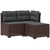 3-vietė sodo sofa su pagalvėlėmis, Rattan išvaizda PP Ruda