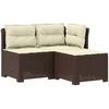 3-vietė sodo sofa su pagalvėlėmis, Rattan išvaizda PP Ruda