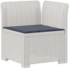 3-vietė sodo sofa su pagalvėlėmis, Rattan išvaizda PP Balta
